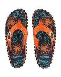 Gumbies japanke Islander Flip-Flops Orange Hibiscus