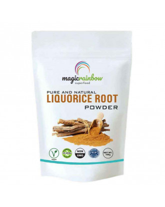 Naravni golostebelni sladki koren v prahu Magic Rainbow Superfood