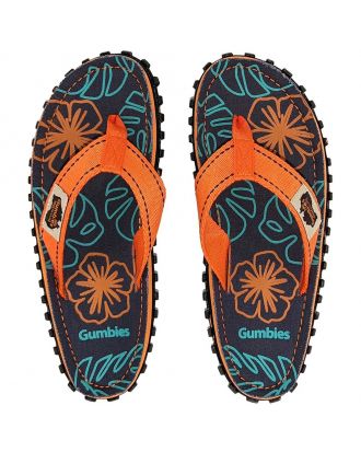 Gumbies japanke Islander Flip-Flops Orange Hibiscus / UK 7 / EU 41